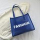 thumbnail image 4 of Bolso de playa para mujer, 2 uds., Bolso de mano de malla, Bolso de mano de PU para niñas, Bolso de compras (azul), 4 of 6