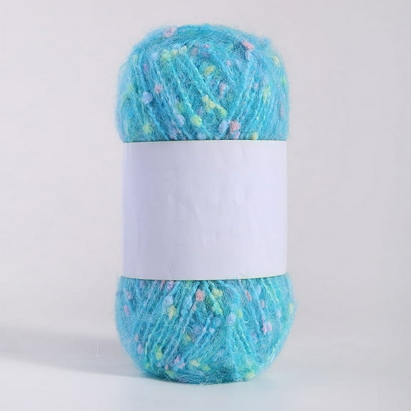 Namzi Yarn 50g - Colorful Variegated Hand Mixed Novelty Yarn, Soft Polyester Fiber for Crochet, Knitting & DIY CraftsLight lake blue