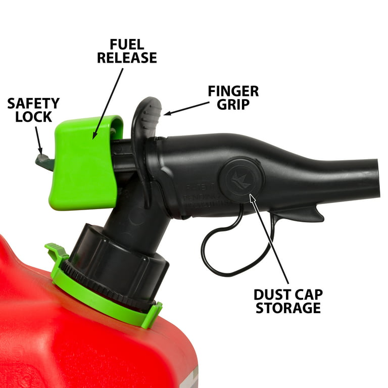 NO-SPILL EPA Compliant Gas Can Spout Nozzle Assembly, 3/4-in Spout
