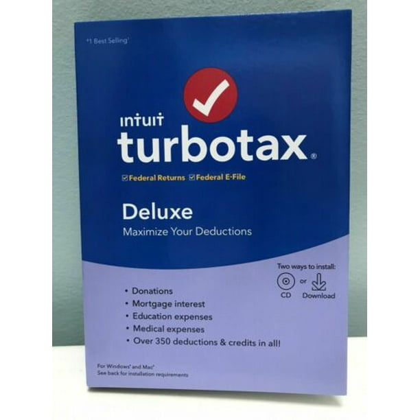 Intuit Turbotax Deluxe Federal Returns And Federal E File 2019 For Windows Walmart Com Intuit Turbotax Deluxe Federal Returns And Federal E File 2019 For Windows Walmart Com