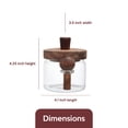 thumbnail image 3 of Just Cook Glass Canister Food Storage Containers with Acacia Wood Lid and Spoon, 350 ml, 2 Pack, 3 of 5
