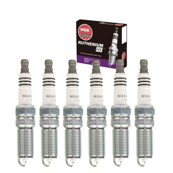 6 pc NGK Ruthenium HX Spark Plugs compatible with Ford F-150 3.5L V6 2011-2019