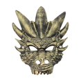 thumbnail image 1 of Máscara de dragón para cosplay de adultos, máscara facial para cumpleaños, graduación, Halloween, fiesta de juego de rol Oro, 1 of 9