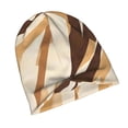 thumbnail image 4 of Adult Knitted Cap 11 X 10.6 In Two-Layer Design Breathable Light Dry And Easy Care Covering All Antiskid Anti-Wrinkle Tan Geometric Lines_4, 4 of 8