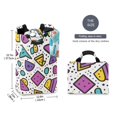 thumbnail image 2 of Yayeee Freestanding Laundry Hamper with Handle Collapsible Large Storage Basket for Clothes, Purple Retro Pattern, 2 of 7