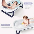 thumbnail image 4 of ManyFun Collapsible Baby Bathtub – Bathtub + Baby tub Sling + Newborn Sling – Baby Bathtub Newborn to Toddler 0-24 Months (Blue), 4 of 10