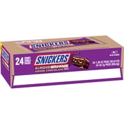 Snickers Dark Chocolate Almond Brownie Candy Bars Full Size - 24ct