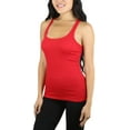 thumbnail image 4 of ToBeInStyle Womens Essential Ribbed Racerback Versatile Layering Cotton Blend Tank Top, 4 of 5