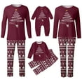 thumbnail image 5 of Shadoumai Matching Family Christmas Pajamas For Couples, Xmas Tree Print Tops Long Sleeve Holiday Sleepwear Sets For Mom Dad Fall Clothes, 5 of 6