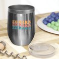 thumbnail image 2 of Fit Mama, Title for Moms Who Work Out, Groovy Retro Wavy Text Merch Gift, Stainless Steel 12oz Wine Tumbler, 2 of 5
