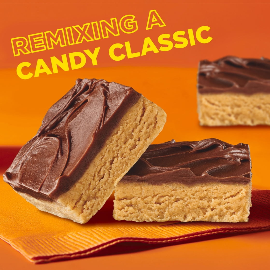 (8 pack) Betty Crocker REESE'S Peanut Butter No Bake Bars Mix With HERSHEY’S Frosting, 17.3 oz