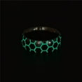thumbnail image 2 of PAURO 8mm Men Women Stainless Steel Sports Balls Ring Football Soccer Pattern Ring Glow in the Dark Sport Jewelry Gift Blue Size 6, 2 of 5