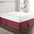 thumbnail image 1 of Burgundy Queen Bed Skirt - Dust Ruffle w/ 14 Inch Drop - Tailored, Wrinkle & Fade Resistant, 1 of 5
