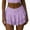 Purple, variant on Womens Cute Ruffle Mini Skirt Party Club Short Skirts for Women Sexy Lace Flared Flowy Casual Swing Beach Skirt