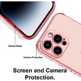 thumbnail image 3 of Compatible with iPhone 14 Pro Max Case for Women Girl, Love Heart Luxury Electroplated Plating Edge with Wrist Strap Soft TPU Shockproof Protection Case for iPhone 14 Pro Max 6.7 Inch-Pink, 3 of 12