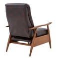 thumbnail image 5 of Solaris Wood Arm Burnished Brown Faux Leather Push Back Recliner, 5 of 11