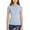 Blue, variant on ZHENWEI Women's Workout Tops Short Sleeve Shirts Yoga Sports Breathable Gym Athletic Top Slim Fit