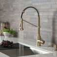 thumbnail image 4 of KRAUS® Bolden™ Commercial Style 2-Function Single Handle Pull-Down Kitchen Faucet in Brushed Gold, 4 of 14