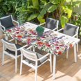 thumbnail image 2 of Spring Floral Table Cloths for 3 Foot Rectangle Tables, Watercolor Daisy Lily Lavender Plants Garden Patio Waterproof Elastic Fitted Tablecloths, Washable Rectangular Table Cover for Camping, 2 of 8
