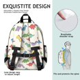 thumbnail image 5 of Dinosaur and Silhouette Beige Pattern Cute School Backpack Bag for School with Padded Back and Adjustable Shoulder Straps 15.25"x11.5"x5.25", 5 of 5