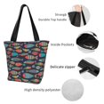 thumbnail image 6 of Fotbe Colorful Fish Pattern Beach Tote,Shoulder Handbag,Spacious Tote Bag,Lightweight Travel Bag,Versatile Shopping Bag, 6 of 9