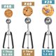 thumbnail image 2 of Set de 3 Cucharas Dosificadoras de Acero Inoxidable 18/8 para Galletas, Helados y Magdalenas con Mango Antideslizante, 2 of 5