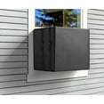 thumbnail image 2 of Dependable Industries Winter Vinyl Air Conditioner Cover with Elastic Straps, Black - 21.5" x 15" x 16", 2 of 3