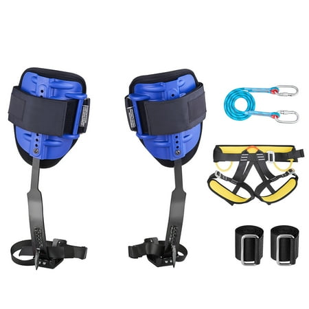 KFFKFF Tree Climbing Spikes Set with Adjustable Height Durable Steel Climbing Gear Featuring Straps and Harness 350 lbs Weight Capacity Ideal for Fruit Harvesting and Outdoor Activities