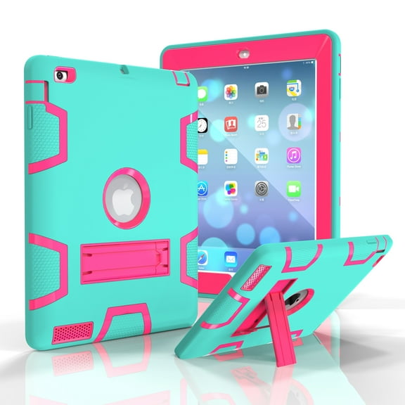 iPad 2 Case, iPad 3 Case, iPad 4 Kickstand Case, Dteck Shockproof Hybrid 3 Layer Protective Cover For Apple iPad 2 3 4