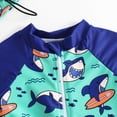 thumbnail image 6 of Swimsuit for Boys Long Sleeve Rash Guard Shirt Trunks Upf 50 Sun Beachwear, 6 of 8