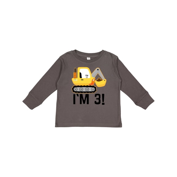 Inktastic 3rd Birthday Construction Party Boy Boys Long Sleeve Toddler T-Shirt