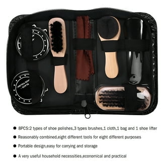 KIWI Select Wooden Shoe Valet Kit with Shine Accessories - Walmart.com