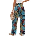thumbnail image 4 of Fantaslook Womens Pants Casual Boho Palazzo Pants Wide Leg Lounge Pants Trousers with Pocket, 4 of 9