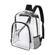 Feledorashia Heavy Duty Transparent Clear Backpack See Through Backpacks for School,Sports,Work,Stadium,Security Travel,College, Back to School Gifts