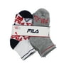 Fila Kids Boys 10-Pack Half Cushion Quarter Socks Stripe Sole - Charcoal Heather, Boys Small Shoe Sizes 7-10