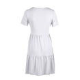 thumbnail image 6 of Diufon Womens Plus Size Dresses Solid Color Dress Round Neck Short Sleeve Midi Dress with Pockets, 6 of 6
