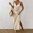 thumbnail image 5 of Conairie Swim Suit Coverup For Womens Sleeveless Loose Hollow Knit Bathing Suits Cover Ups Summer Bikini Vacation Long Dress Outfits Beige One Size, 5 of 5