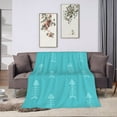 thumbnail image 6 of ZNDUO Lightweight Microfiber Bed Blanket, Simple Fishbone Pattern Super Soft Flannel Cozy Throw Blankets, 80"x60", 6 of 8
