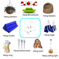 thumbnail image 5 of 140PCS Ceiling Hooks Heavy Duty Screw Cup Hook for Bathroom Kitchen Wall Ceiling Hanging Various Size Combination, 5 of 7