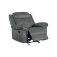 thumbnail image 3 of ACME Zubaida Glider Recliner, 2-Tone Gray Velvet 55027, 3 of 4