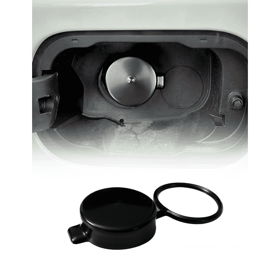 Cap & Shield Tethered 2.375inch ID, Capless Gas Cap Dirt, Water & Dust Cover and Fuel Funnel Bundle Compatible With GMC, Chevrolet, Buick & Cadillac