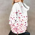 thumbnail image 5 of Bnwani Kids Hoodies Girls Long Sleeve Pockets Short Sweatshirt Valentine'S Day Hearts Graphic Printed Tops Pullover, 5 of 5