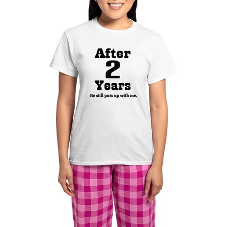 CafePress – 2Nd Anniversary Funny Quote Women s Light Pajamas – Women s Short Sleeve Print T-Shirt and Pants Light Cotton Pajama Set