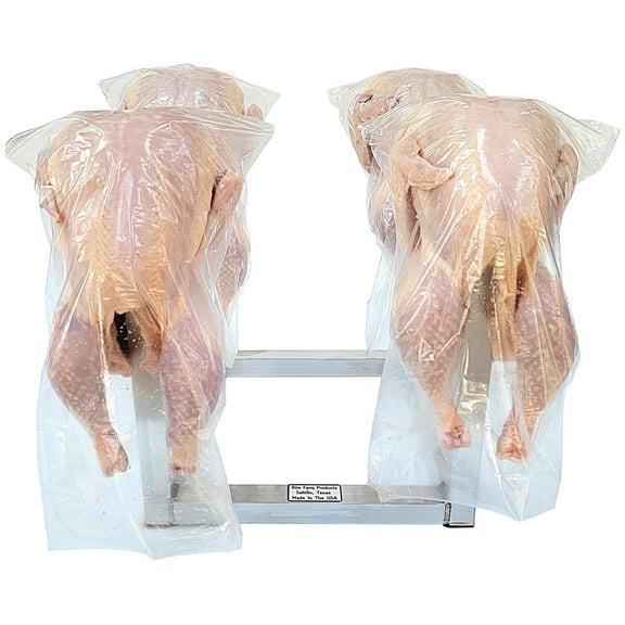 12 Inch Chicken Drying Rack 4 Stations, Poultry Shrink Bag Stand