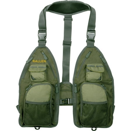 UPC: 0026509063476 | Allen Company Ultra-Light Gallatin Fly Fishing Strap Vest  Olive Green