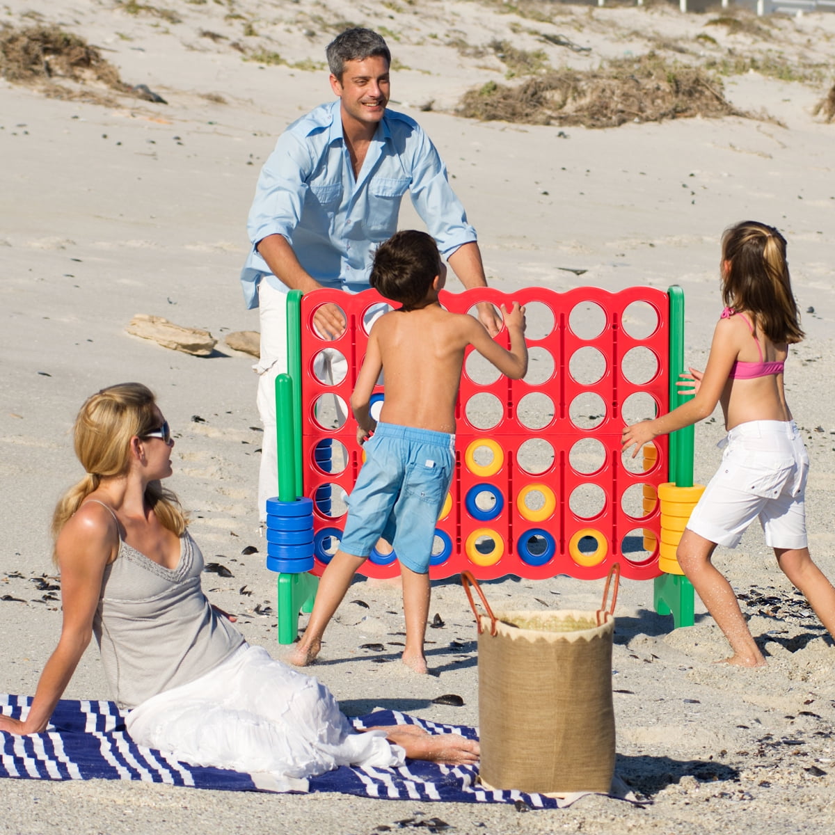 Infans Jumbo 4-to-Score 4 in A Row Giant Game Set Adults Kids Family Fun Indoor Outdoor