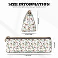 thumbnail image 2 of Rocae Pretty Floral With Leaves for Leather Pencil Case - Zippered Pen Case Stationery Bag Zipper Pouch Pencil Holder For Men Women Businessmen And Artists, 2 of 5