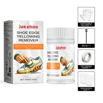 100g White Shoe Yellowing Remover Cream Set Mild Efficient Shoes Cleaner Easy to Use
