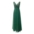 thumbnail image 5 of DailyTrove Women's Lace Gown-Short Sleeve-Floor-Length-For Formal Event-Emerald Green Grace, 5 of 6