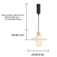 thumbnail image 2 of KAYYELAMP 3.2ft Adjustable Cord H-Type Track Pendant E26 Brass Base Black Metal Shade Industrial Style Hanging Light For Kitchen Home Office Vintage Decor 3-Pack, 2 of 6